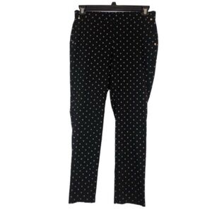 Anne Klein Geometric Print Straight Leg Pullon Pants Black & White Women’s Sz 8